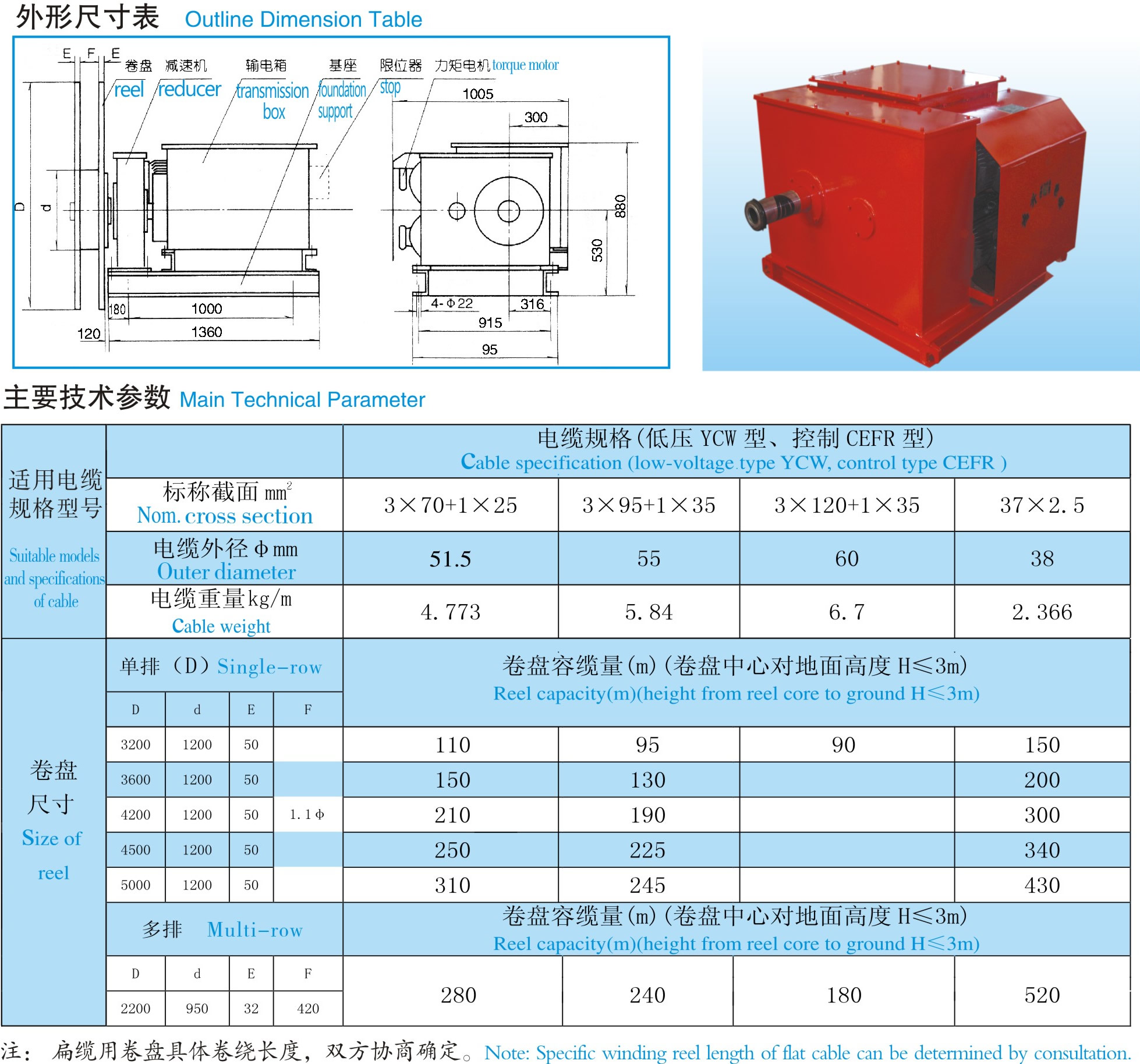 JMD-1250型長(zhǎng)期堵轉(zhuǎn)力矩電機(jī)式電纜卷筒|鴻升科技